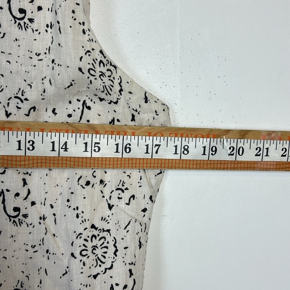 Cynthia Rowley 100% Linen Sz 2 Sleeveless Patterned Mini Dress English country - Picture 9 of 13